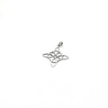 Colgante de plata nudo de bruja 30mm