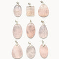 Colgante cuarzo rosa con enganche – Amor y ternura