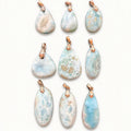 Colgante larimar con enganche – Serenidad y comunicación
