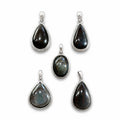 Colgante obsidiana negra engarzado – Protección y verdad