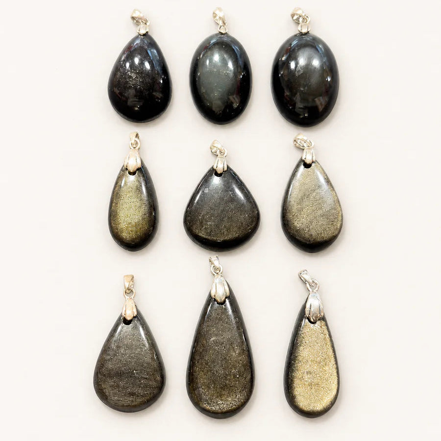 Colgante obsidiana negra con enganche – Protección y verdad