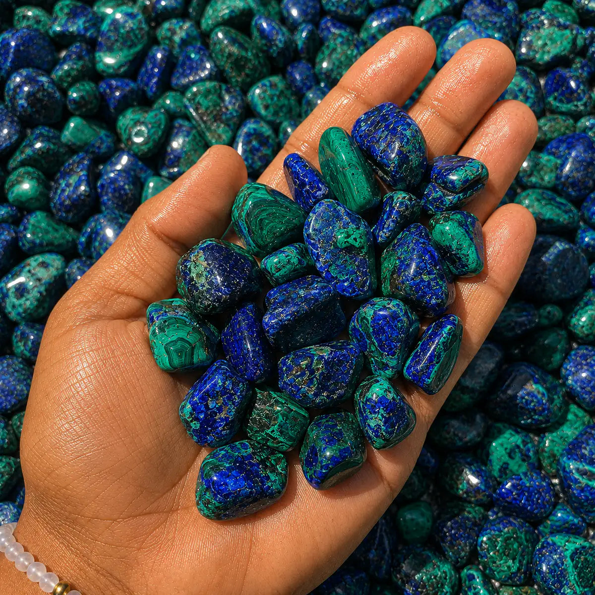 Pulsera de Azurita Malaquita – Transformación y comunicación