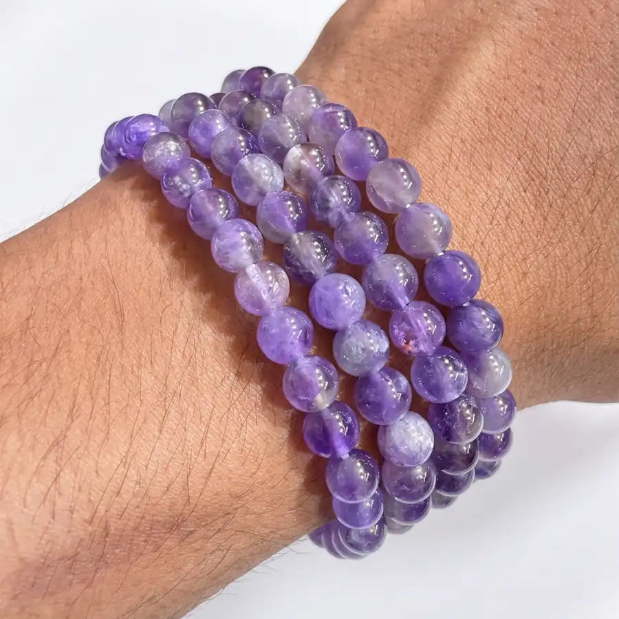 Pulsera amatista 6mm – Calma y espiritualidad