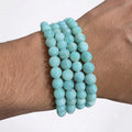 Pulsera amazonita 6mm – Calma y comunicación