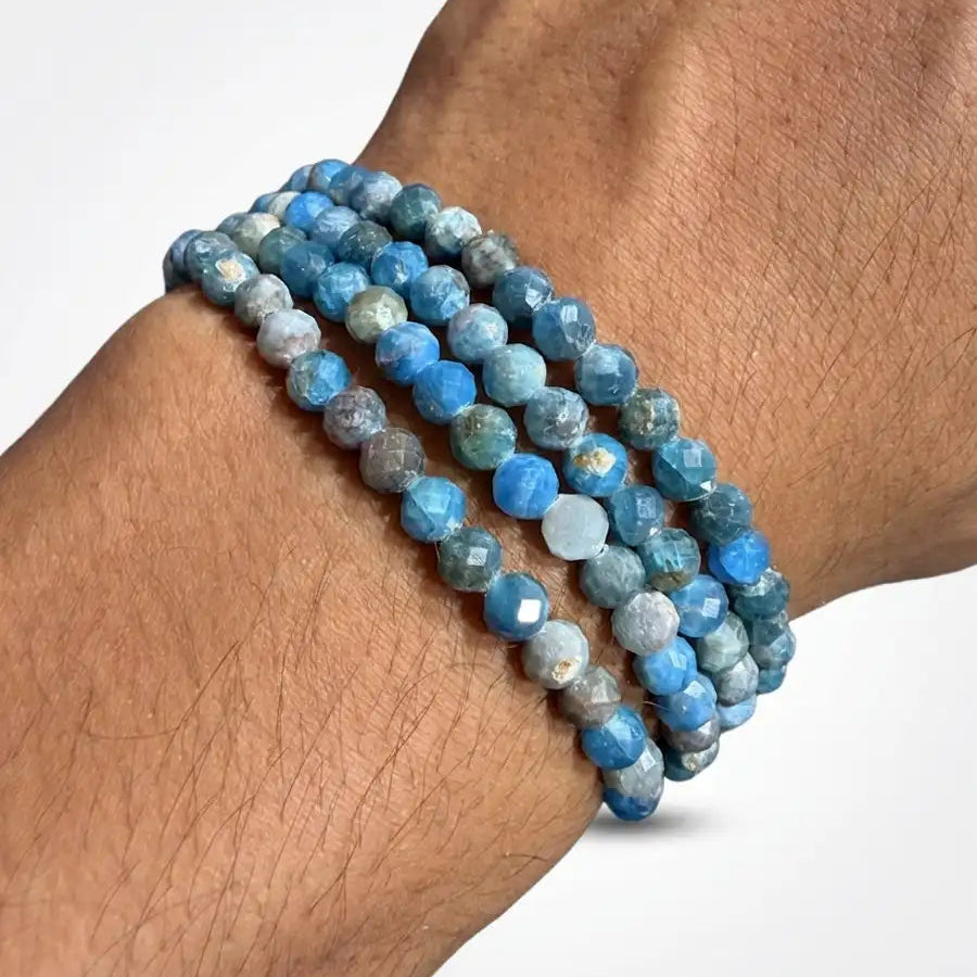 Pulsera apatita 4mm facetada – Motivación y claridad