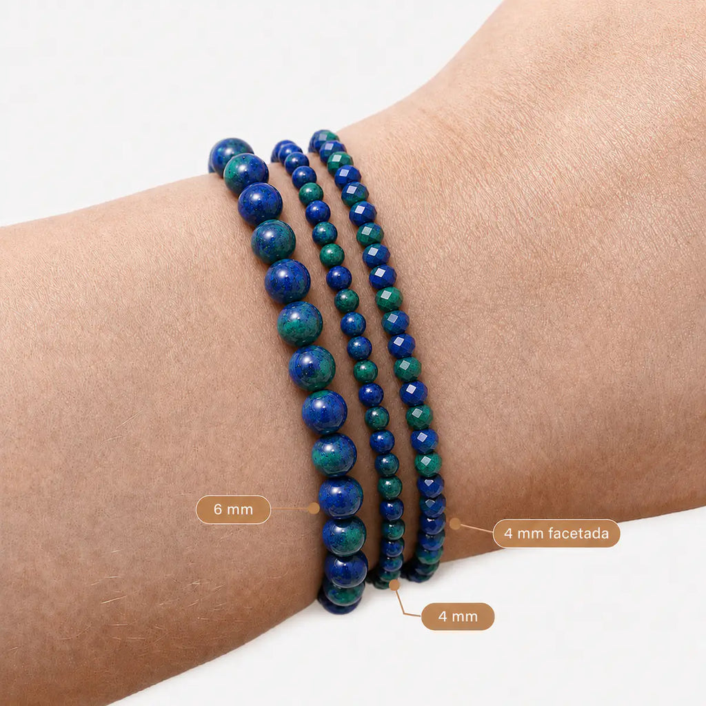 Pulsera de Azurita Malaquita – Transformación y comunicación