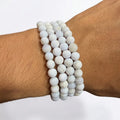 Pulsera calcedonia 6mm – Calma y equilibrio