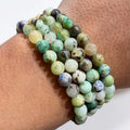 Pulsera crisocola 6mm – Comunicación y serenidad