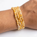 Pulsera cuarzo citrino 4mm – Abundancia y alegría