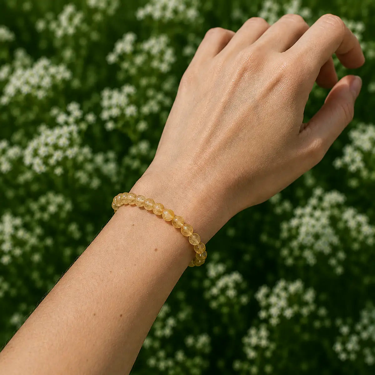 Pulsera Cuarzo Citrino – energía y abundancia en IMILLA. Minerales naturales y piezas con intención para energía, cuidado personal y conexión diaria.