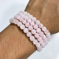 Pulsera cuarzo rosa 6mm – Amor y ternura