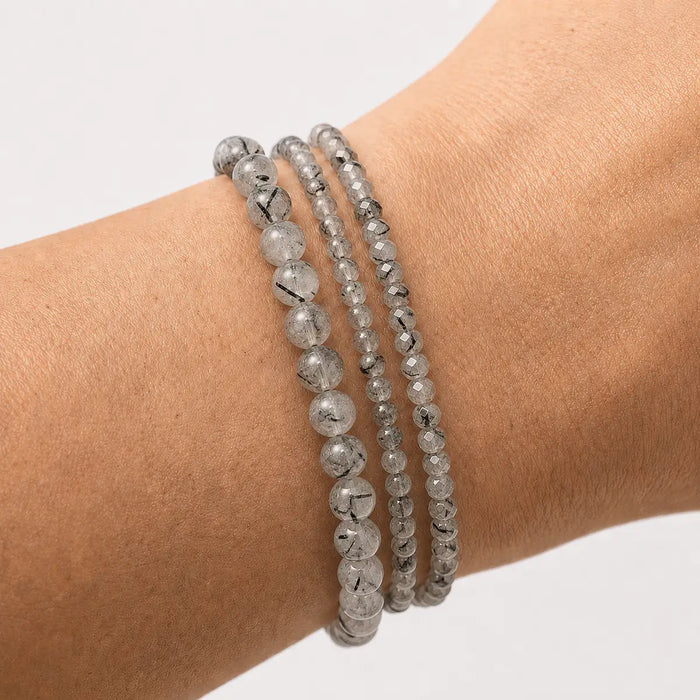 Pulsera de Cuarzo Turmalinado – Protección y claridad