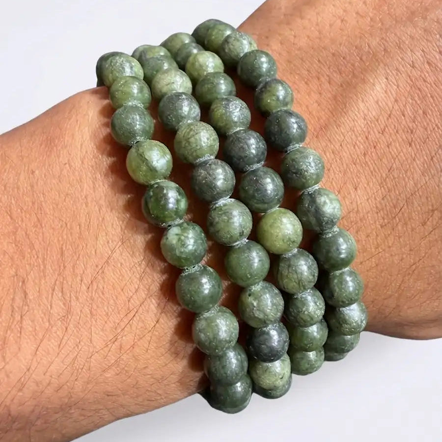 Pulsera jade 6mm – Prosperidad y serenidad