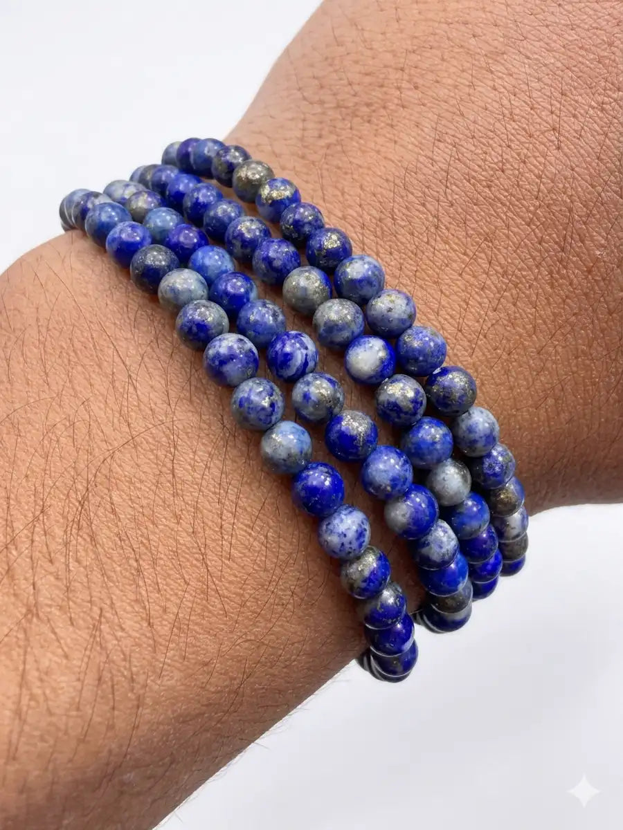 Pulsera lapislázuli 4mm – Sabiduría y verdad