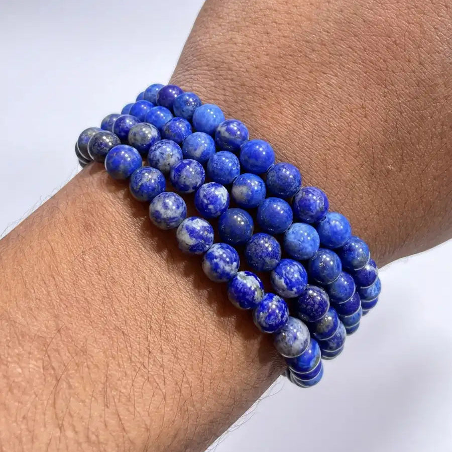Pulsera lapislázuli 6mm – Sabiduría y verdad