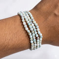 Pulsera larimar 4mm facetada – Serenidad y comunicación