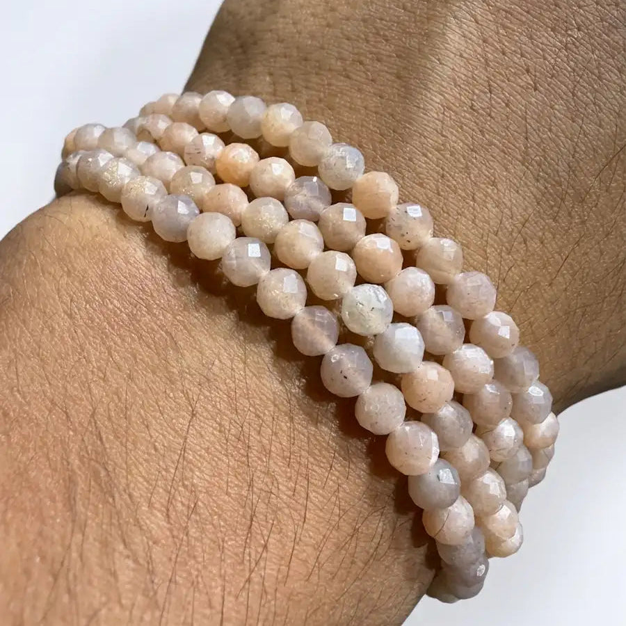 Pulsera piedra del sol 4mm facetada – Alegría y vitalidad