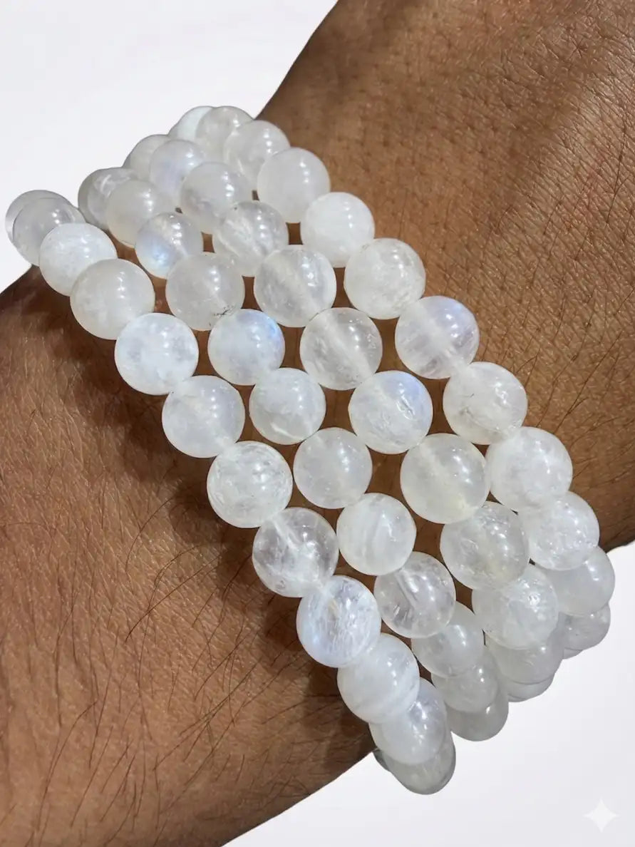 Pulsera piedra luna 6mm – Intuición y feminidad