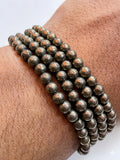 Pulsera pirita 4mm – Abundancia y protección