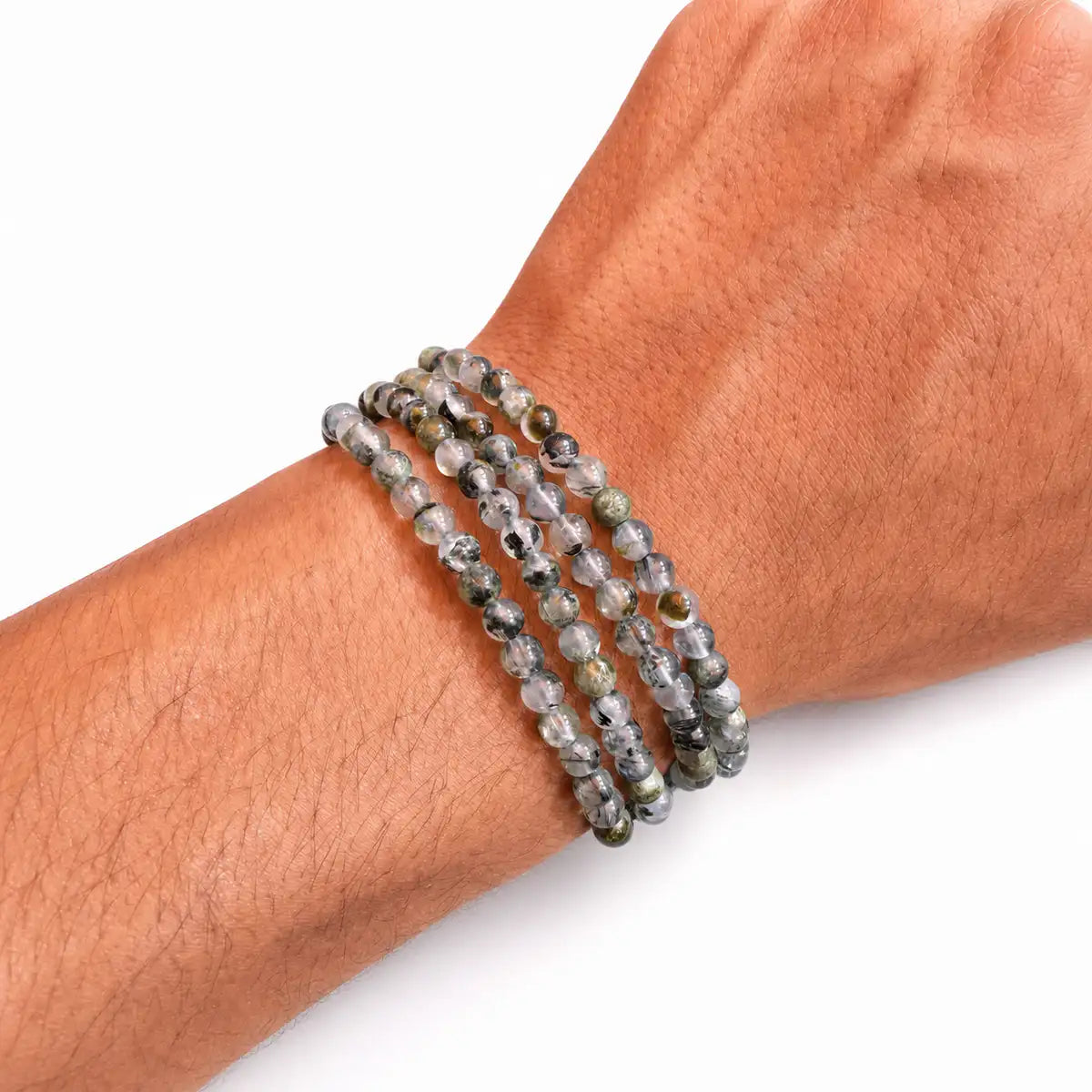 Pulsera prehnita 4mm – Calma y sanación