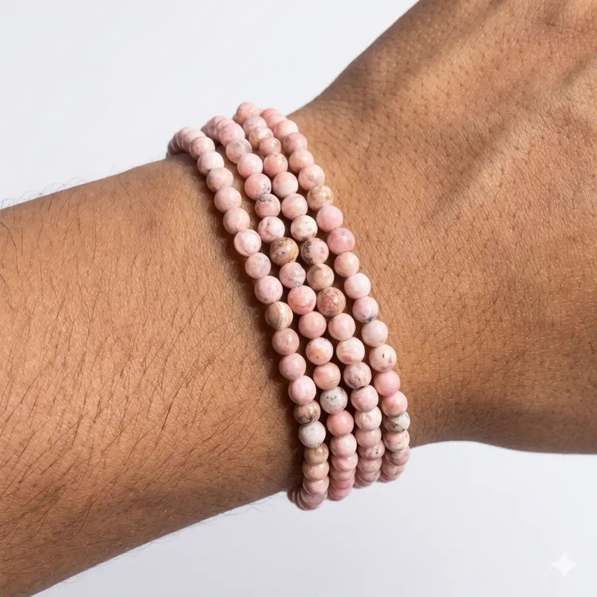 Pulsera rodocrosita 4mm – Amor y sanación