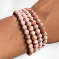 Pulsera rodocrosita 6mm – Amor y sanación