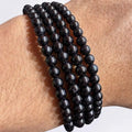Pulsera turmalina negra 4mm – Protección y anclaje