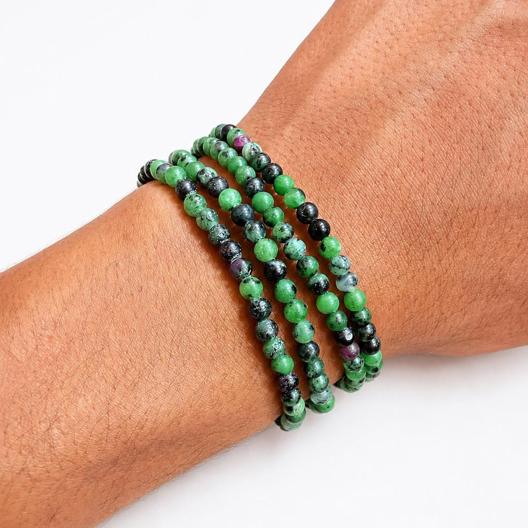 Pulsera Rubí Zoisita 4mm – Vitalidad y crecimiento