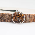 Colgante ojo de tigre árbol de la vida – Protección y confianza