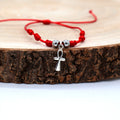 Pulsera roja cruz de la vida 7 nudos - Protección