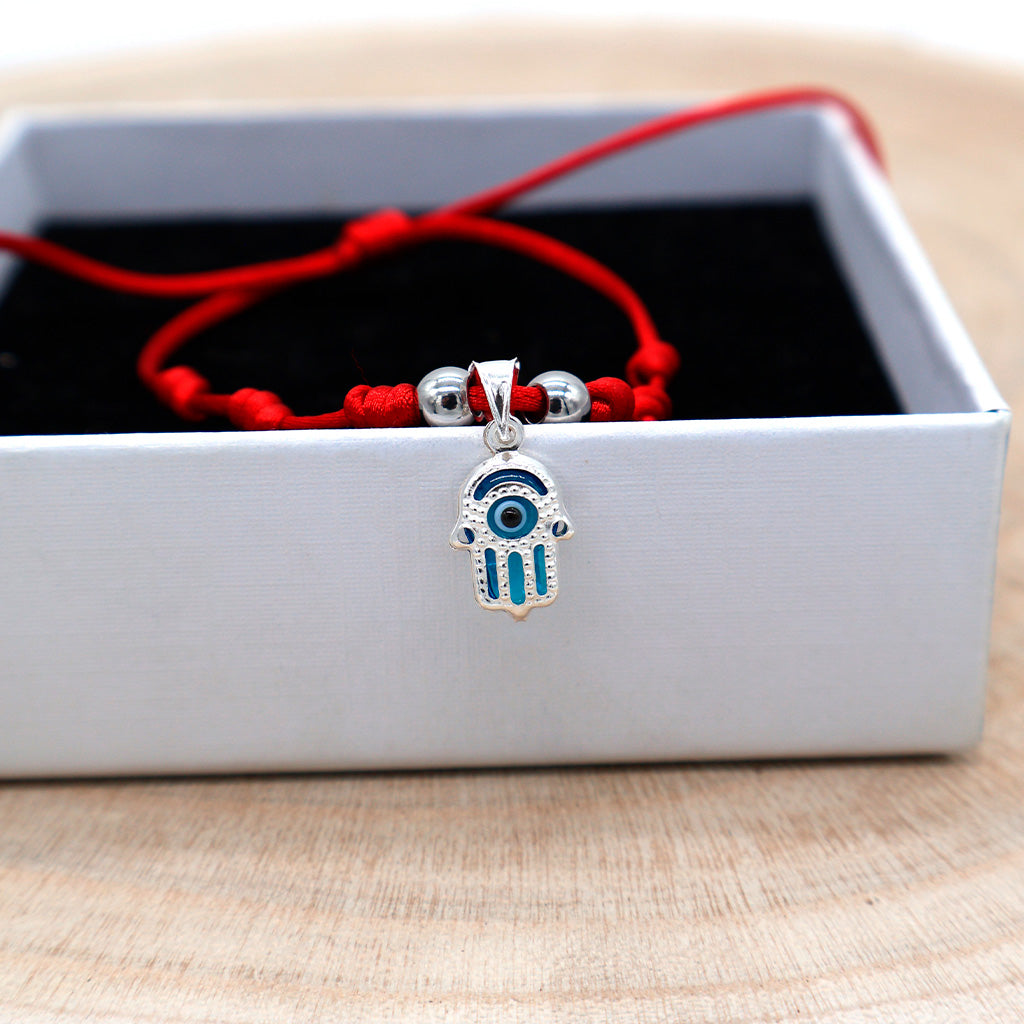 Pulsera roja mano de Fátima 7 nudos - Protección y suerte