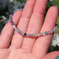 Pulsera fluorita 4mm facetada – Concentración y orden