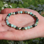 Pulsera crisocola 6mm – Comunicación y serenidad