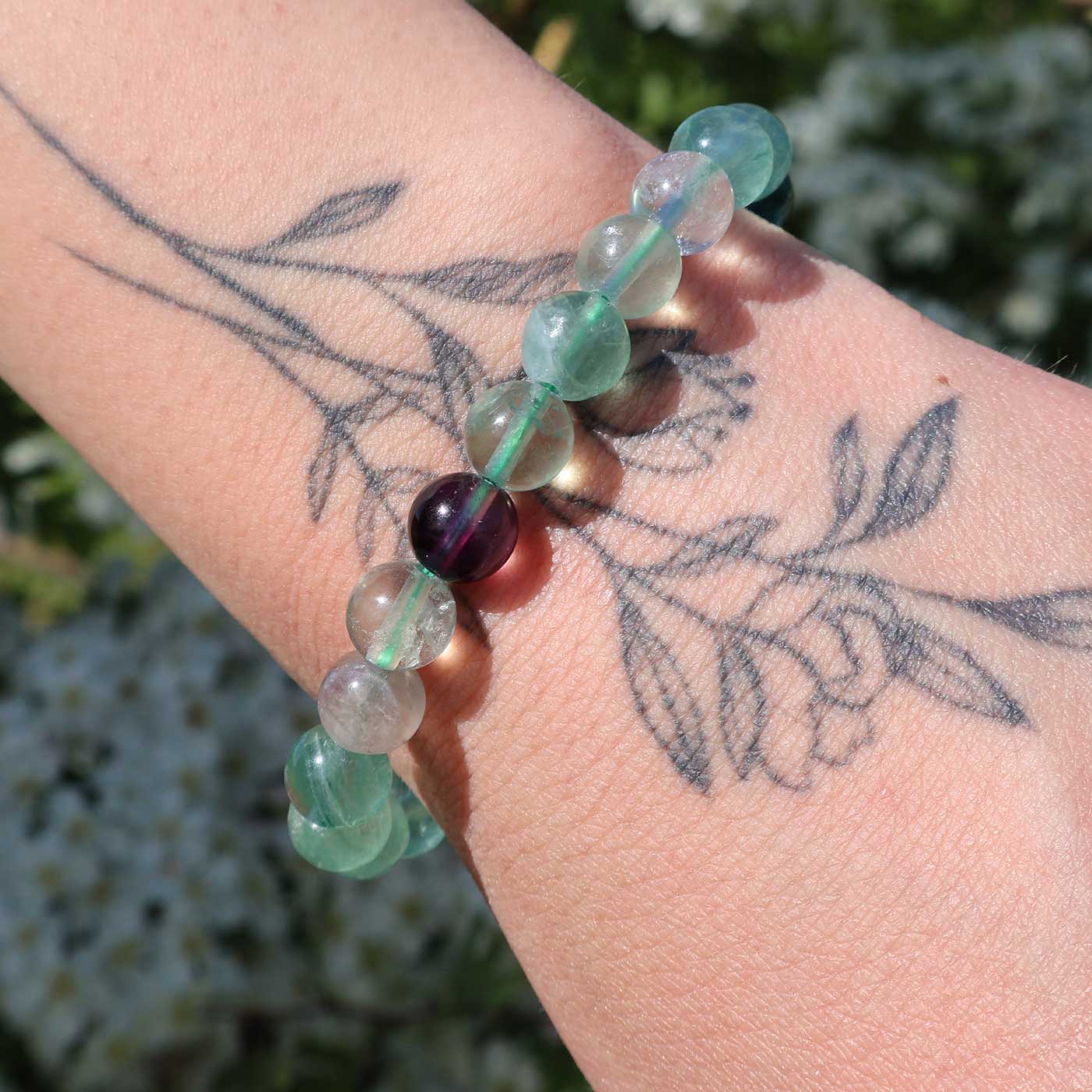 Pulsera fluorita 6mm – Concentración y orden