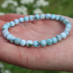 Pulsera larimar 6mm – Serenidad y comunicación