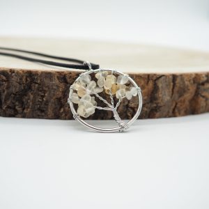 Cuarzo Citrino Árbol de la Vida Colgante