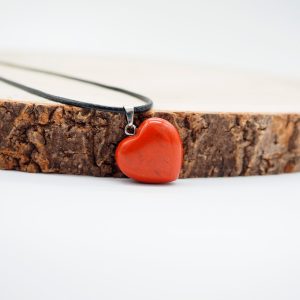 Jaspe Rojo Corazon Colgante