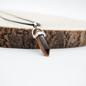 Ojo de Tigre Prisma Colgante Acero