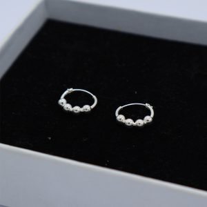 pendientes aros brillantes 12mm